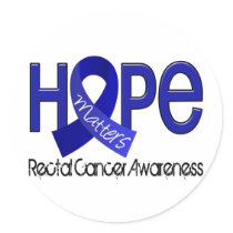 Hope Matters 2 Anal / Rectal Cancer Round Stickers