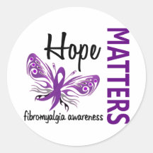 Hope Matters Butterfly Fibromyalgia Sticker