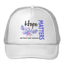 Hope Matters Butterfly Male Breast Cancer Hats