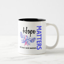 Hope Matters Butterfly Male Breast Cancer Coffee Mug