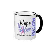 Hope Matters Butterfly Male Breast Cancer Coffee Mug