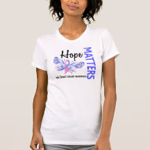 Hope Matters Butterfly Male Breast Cancer T-shirts