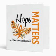 Hope Matters Butterfly Multiple Sclerosis Vinyl Binders