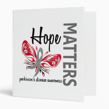 Hope Matters Butterfly Parkinson's Disease Vinyl Binder