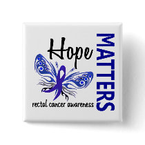 Hope Matters Butterfly Rectal Cancer Button