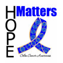 Hope Matters Colon Cancer (Jeweled Ribbon) t-shirts