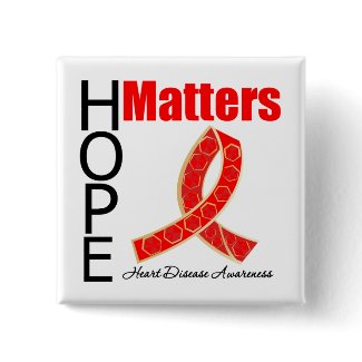 Hope Matters Heart Disease (Jeweled Ribbon) button