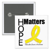 Hope Matters Testicular Cancer (Jeweled Ribbon) Pinback Buttons