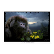 "HOPE" Mountain Gorilla Print by RavenSpiritPrints "HOPE" Mountain Gorilla Print