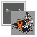 Hope Multiple Sclerosis Butterfly buttons