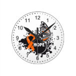 Hope Multiple Sclerosis Butterfly wall clocks