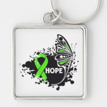Hope Muscular Dystrophy Butterfly Ribbon Keychain