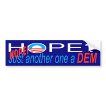 Hope?Nope! bumper stickers