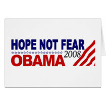 Hope Not Fear Obama 08 cards