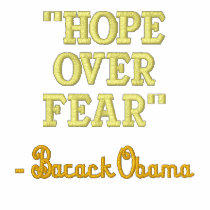 "Hope over Fear" - Barack Obama Embroidered Jacket embroidered shirts