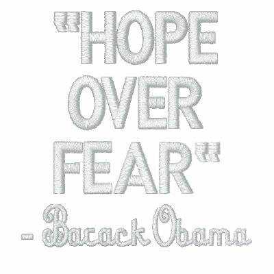 "Hope over Fear", - Barack Obama Shirt Embroidered Polo Shirt "Hope over Fear", - Barack Obama Shirt Embroidered Polo Shirt