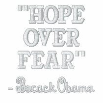 "Hope over Fear", - Barack Obama Womens Jacket embroidered shirts