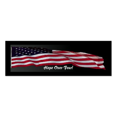 "Hope Over Fear!" Bookmark Business Card by HANDPRINTS