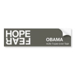 Hope Over Fear bumper sticker