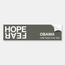 Hope Over Fear bumper sticker