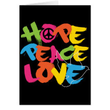 Hope Peace Love Card
