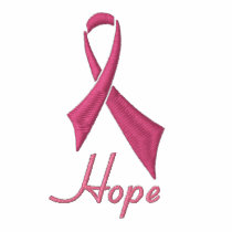 Hope Pink Ribbon Fleece Track Jacket embroidered shirts by ThePowerofPink Hope Pink Ribbon Fleece Track Jacket embroidered shirts