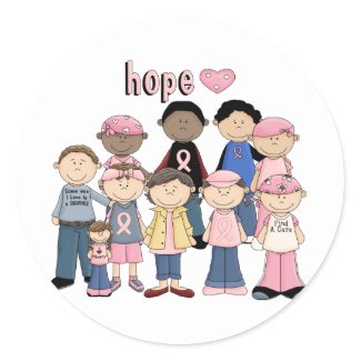 Hope Pink Ribbon sticker