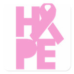 Hope Pink Ribbon Stickers