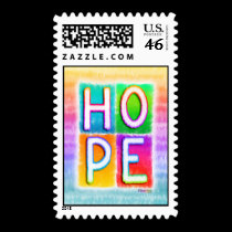 HOPE Pop Art Postage stamps