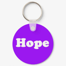 Hope Positive Thinking Purple Key Chain keychains