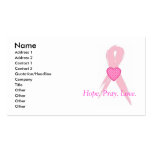 Hope.Pray. Love. Breast Cancer Business Cards