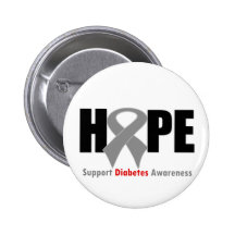 HOPE Ribbon Diabetes Pinback Buttons