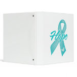 Hope Ribbon - Teal Ribbon 3 Ring Binder
