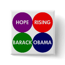 Hope Rising: Barack Obama Button