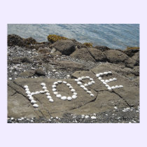 Hope - Seashell Art on the Beach posters