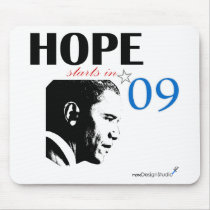Hope Starts In 2009 mousepads
