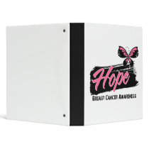 Hope Tattoo Butterfly Breast Cancer 3 Ring Binders