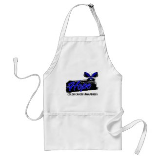 Hope Tattoo Butterfly Colon Cancer Aprons from FlippinS