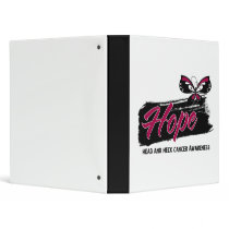 Hope Tattoo Butterfly Head and Neck Cancer Vinyl Binder