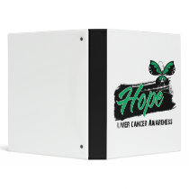 Hope Tattoo Butterfly Liver Cancer Vinyl Binder
