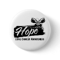 Hope Tattoo Butterfly Lung Cancer Pinback Buttons