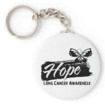 Hope Tattoo Butterfly Lung Cancer Key Chains