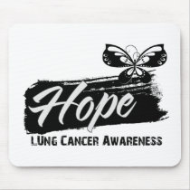 Hope Tattoo Butterfly Lung Cancer Mouse Pads