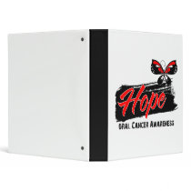 Hope Tattoo Butterfly Oral Cancer Vinyl Binder