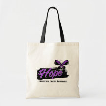 Hope Tattoo Butterfly Pancreatic Cancer Canvas Bag