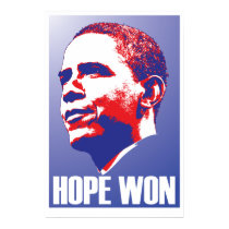 Hope Won! - Barack Obama President of The USA posters