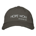 HOPE WON, obama 08 embroidered hats
