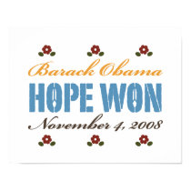 Hope Won Obama Poster posters