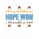 Hope Won Obama T shirt by DemocraticTeesGifts Hope Won Obama T shirt
