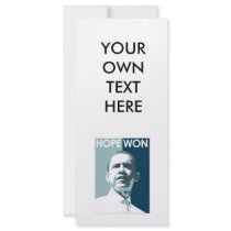 Hope Won T-shirt rack cards by obamashirts Hope Won T-shirt rack cards